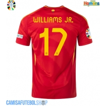 Camisa de time de futebol Espanha Nico Williams #17 Replicas 1º Equipamento Europeu 2024 Manga Curta